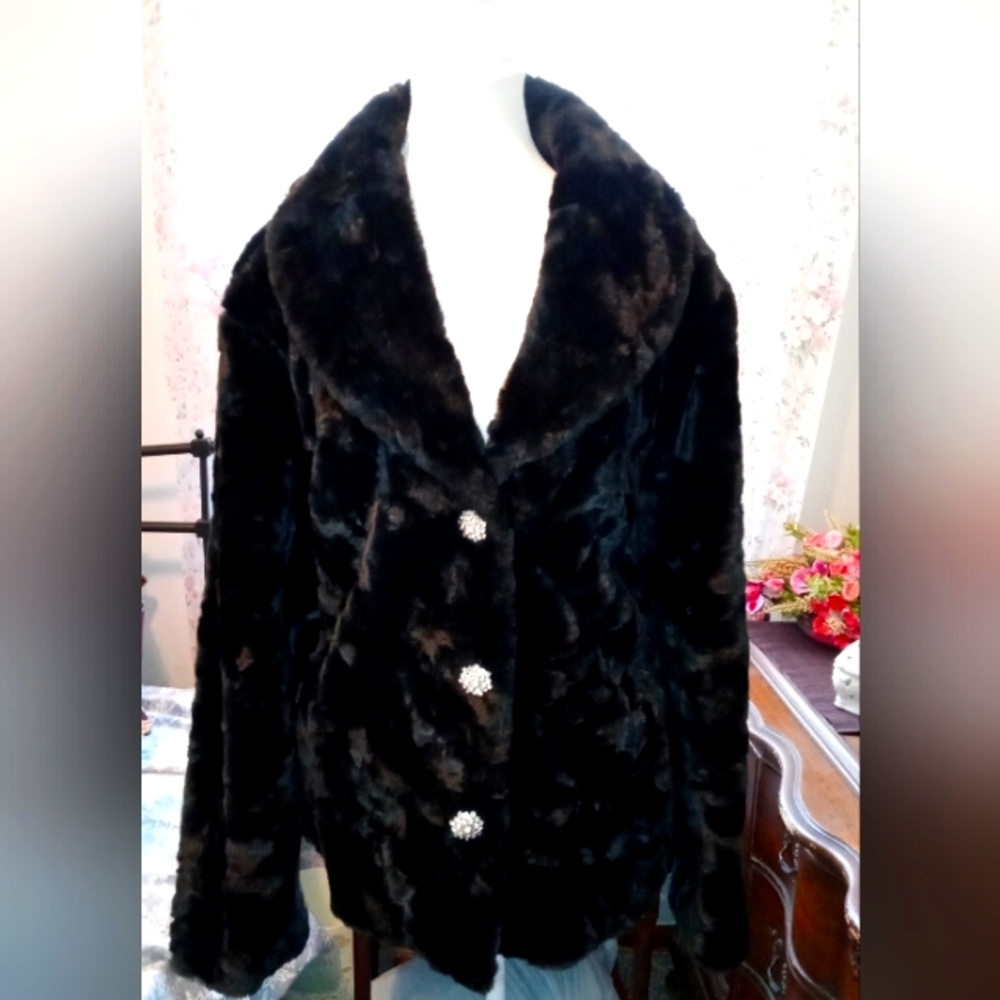 Faux Fur Dress Coat